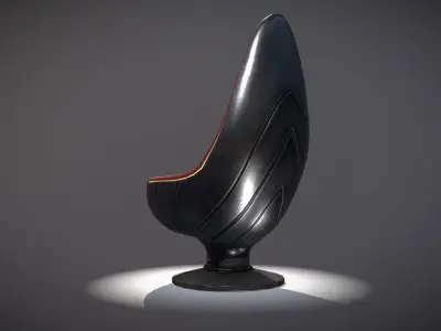 Chair Scifi Low-poly 3D model