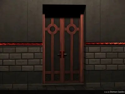 D Kit 00 Demon Castle Architecture Kit - Room Kit Low-poly 3D model