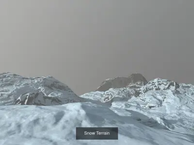 10 Snow Mountain Terrains 3D Model Pack