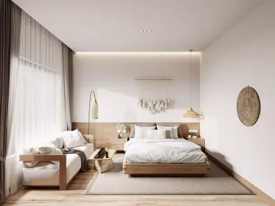 Japanese-style bedroom Free 3D model