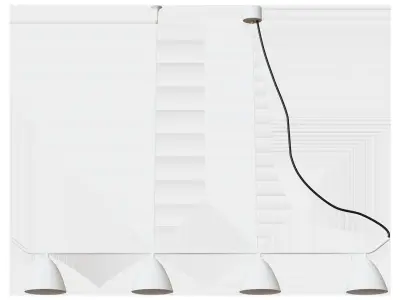 Flash 4l White Chandelier 3D model