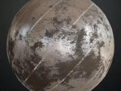 Dirt Metal Sci-fi PBR Seamless Texture