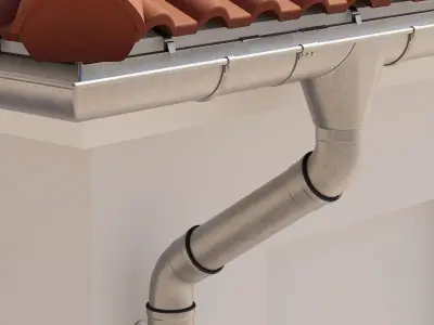 German Gutter System 3D model