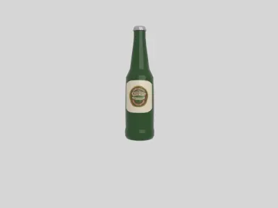 Beer bottle Low-poly 3D model