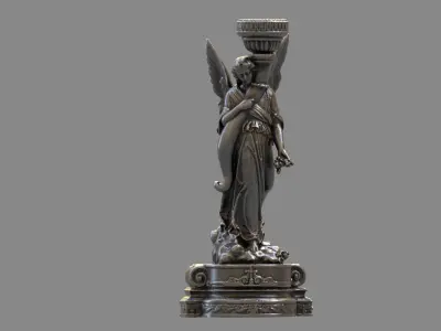 church candle holder statue  3D model