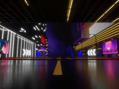 Cyber Street 3D model