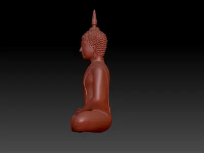 buddha thai style ayuthaya period 3D print model
