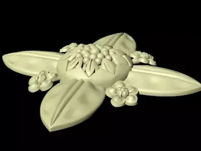 Central decor ornament for furniture 3D model 1094