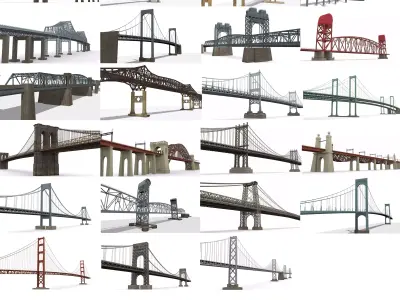 Bridges USA Low-poly 3D model