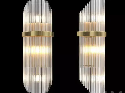 Art Deco Design Wall Lamp Low-poly 3D model