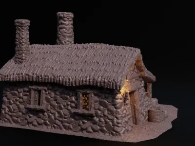 Smelter House Tabletop Terrain 28 MM 3D print model