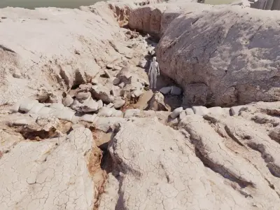 Desert Wash Ravine Canyon Scan A 3D model