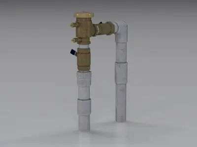Backflow Preventer Low-poly 3D model