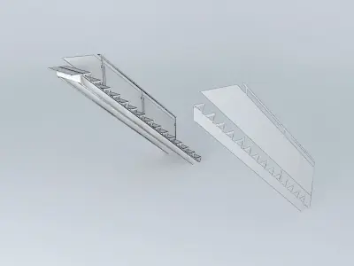 Modern staircase Free 3D model