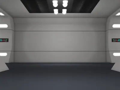 Modular Sci Fi Interior 3D model