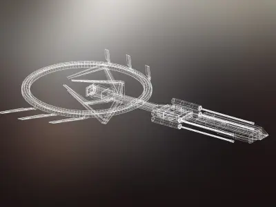 Sci-Fi War Spaceships collection Low-poly 3D model