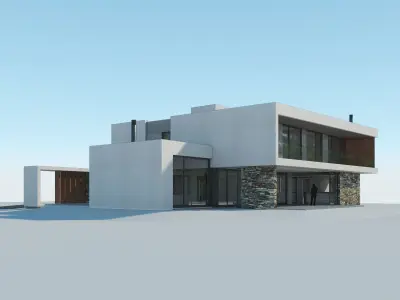 Modern House -H 3D model