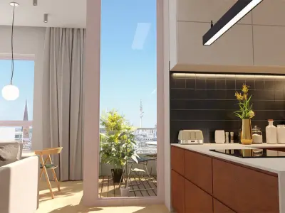 sofa and kitchen 3D model