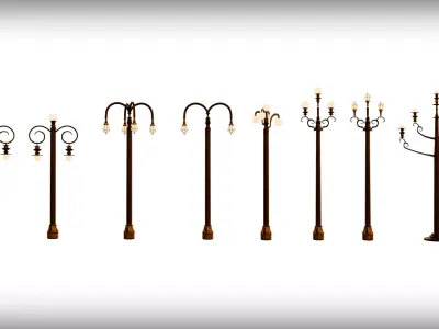 Classic Lamp Post  3D model