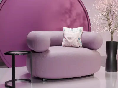 Archviz Single Seat 5 Basic Scene and Lighting  3D model