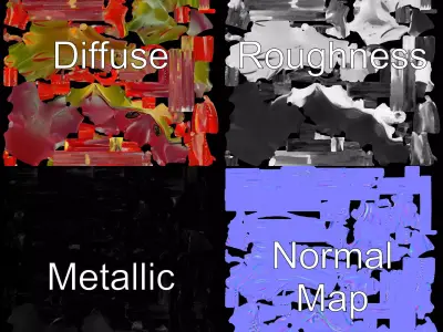 Spiky Crimson Creature model pack Low-poly 3D model