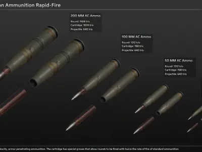 Scifi Ammunition Vehicles Mechs Low-poly 3D model