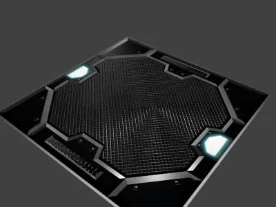 Sci-Fi Panel Texture Low-poly 3D model
