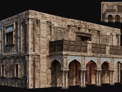 ARABIC 01 with INTERIORS 4K TEXTURES Low-poly 3D model