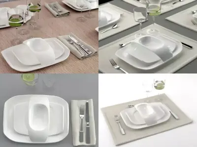 Table set 03 3D model