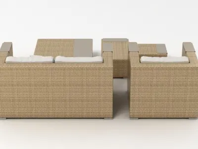 Dedon Garden Furniture Set 3D model