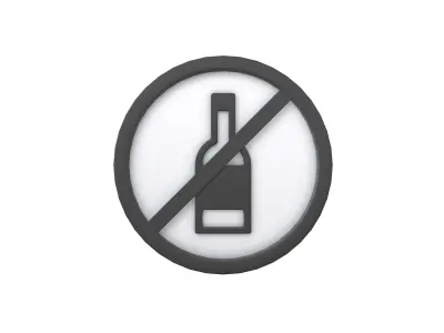 Prohibited Alcohol Symbol V1 005 Low-poly 3D model