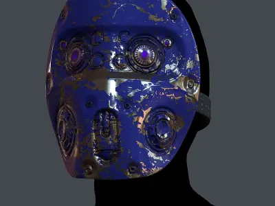 Gas mask helmet 3d model scifi Low-poly Low-poly Low-poly 3D model order