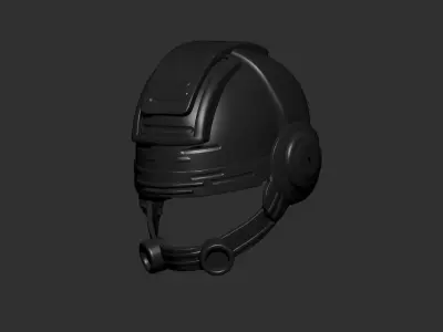 helmet high poly sculpt 3d printable  3D model 115