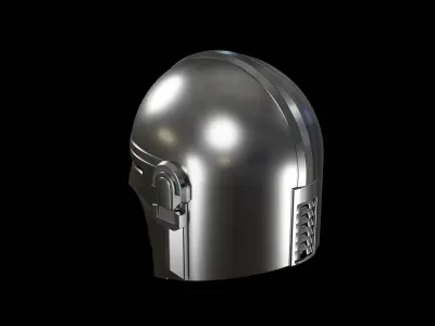Star Wars Mandalorian Helmet Low-poly 3D model