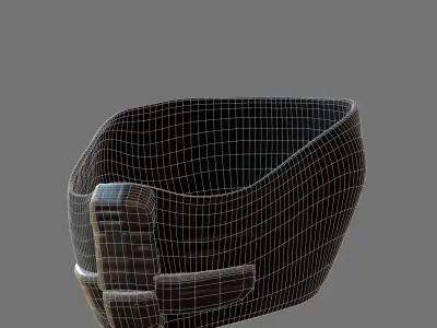 Gas mask helmet 3d model scifi Low-poly  Low-poly 3D model