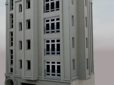 Residential Block Building  Free 3D model