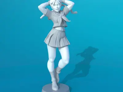 Sakura Street Fighter 3D print model