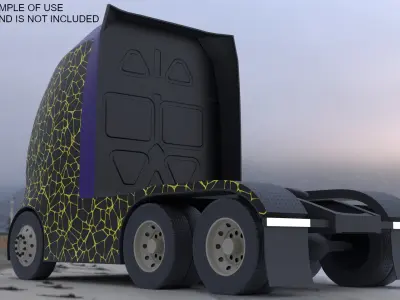 Future semitrucks PBR II 3D Model Pack