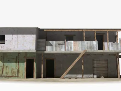 Slum x19 Low-poly 3D model