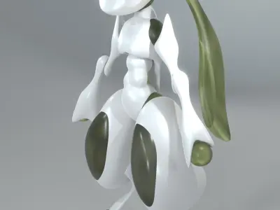 Cute Fantasy Doll Character Cyber Aesthetic Y2K grunge gorpcore Low-poly 3D model