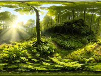 HDRI Fairytale Locations Low-poly 3D model