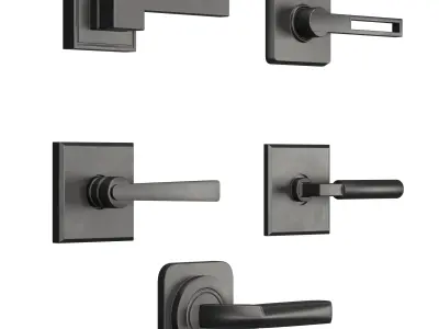 Door handle modern - collection 01 3D model