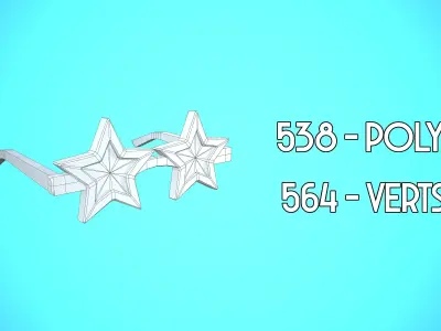 GLASSES 02 - CARTOON STYLIZED Low-poly 3D model