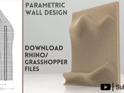 Parametric Wall Design Grasshopper Rhino AutoCAD Download 3D model