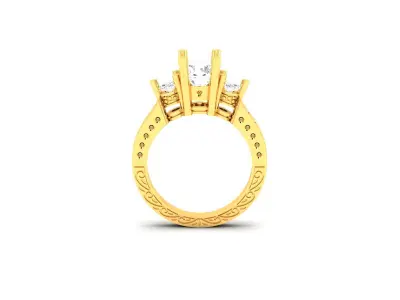Women Ring  Render 3dm STL OBJ FBX Details 3D print model 433
