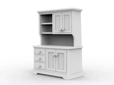 Hutch Cabinet 3D Printable 3D print model