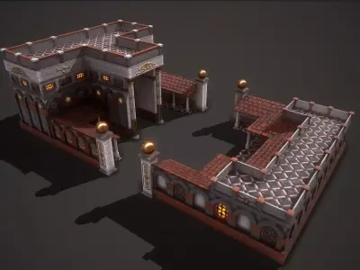 Roman Mercenary Barracks Low-poly 3D model