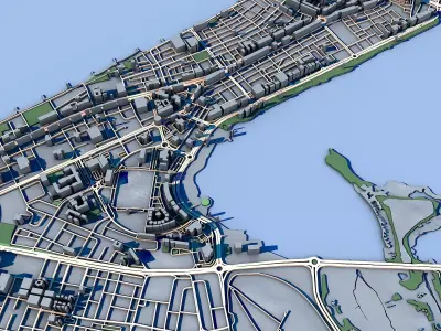 Cityscape Ras al-Khaimah United Arab Emirates 3D model