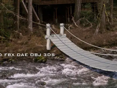 Mini Rope Bridge Free 3D model