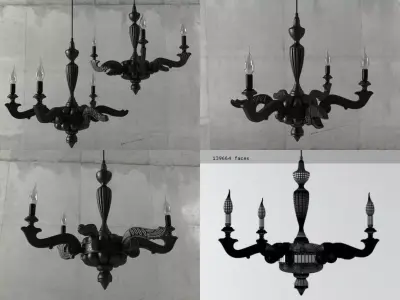 Smoke Chandelier 3D model